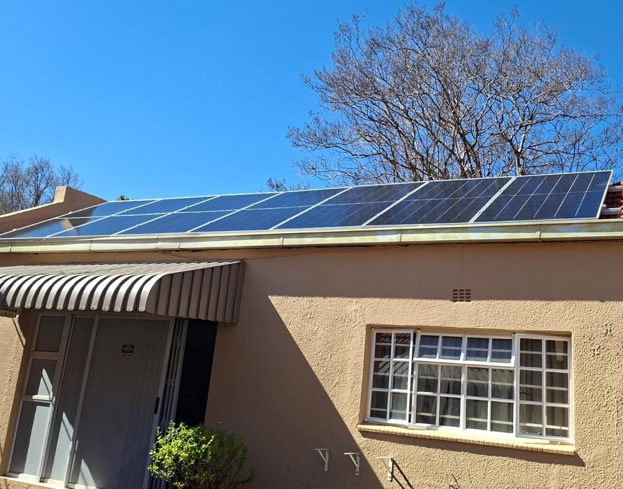 Clean solar panels on a residential home